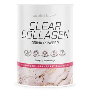 Колаген, Clear Collagen, 308 г, полуниця та журавлина BTU-22830 фото