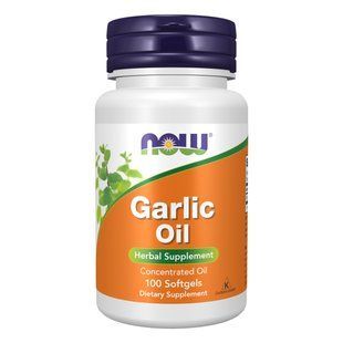 Garlic Oil, 100 софтгелів NOW-09112 фото