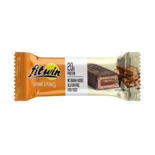 Протеїновий батончик, Fitwin Bar, 60 г, арахіс та карамель FW-23315-01 фото