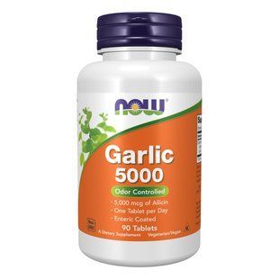 Garlic 5000, 90 таблеток NOW-10389 фото