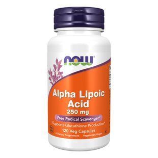 Alpha Lipoic Acid, 250 мг, 120 капсул NOW-07937 фото