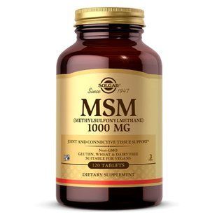 MSM (метилсульфонілметан), 1000 мг, 120 таблеток SOL-11135 фото