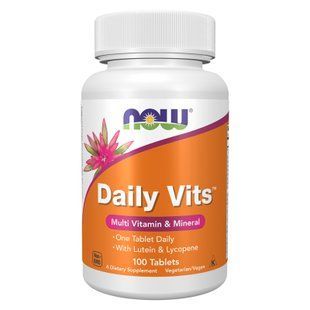 Мультивітаміни, Daily Vits&trade;, 100 таблеток NOW-00152 фото