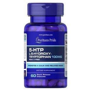 5-HTP (5-гідрокситриптофан), 100 мг, 60 капсул PP-08812 фото