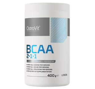 BCAA 2:1:1, порошок, 400 г, лимон OV-09887 фото
