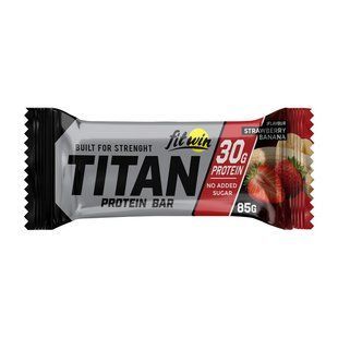 Протеїновий батончик, Titan Protein Bar, 85 г, полуниця та банан FW-24861 фото