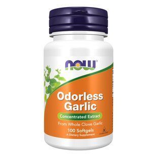 Odorless Garlic, 100 софтгелів NOW-09176 фото