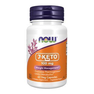 Дегідроепіандростерон (DHEA), 7-KETO&reg;, 100 мг, 60 капсул NOW-18301 фото
