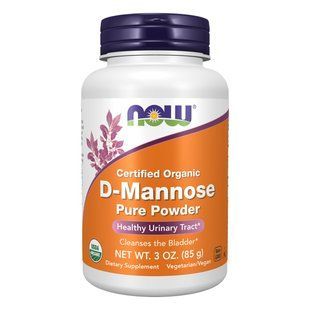 D-Mannose Organic Pure Powder, 85 г NOW-20185 фото