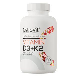 Вітамін D3, 2000 МО з вітаміном K2, 90 таблеток OV-18754 фото