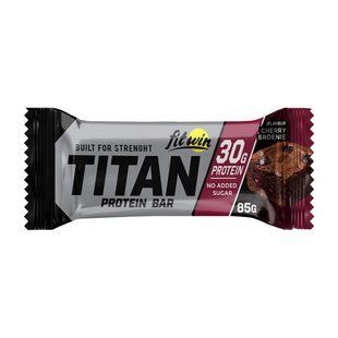 Протеїновий батончик, Titan Protein Bar, 85 г, вишневий брауні FW-24862 фото